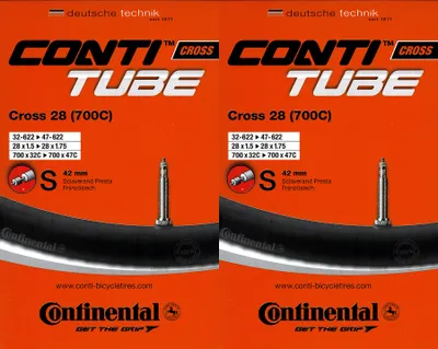 Produktbild von 2x Continental Cross 28 (700C) Schlauch 28 Zoll SV (32/47-622) SV 42mm