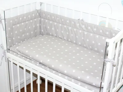 Produktbild von Baby Bettwäsche für Beistellbett 40x90cm Set mit Nestchen Spannbettlaken 6 teilig - D03