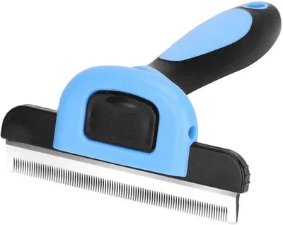 Produktbild von Ibenzoa® Multifunktionale Haustierbürste – abnehmbarer Kammkopf, rostfreie Edelstahlklingen, entfernt bis zu 95% lose Haare, für Hunde & Katzen aller Felltypen