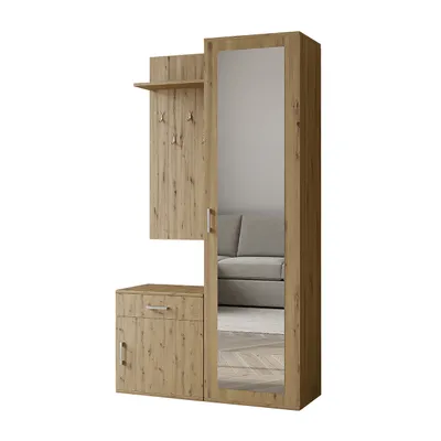 Produktbild von AX LIVING Garderoben Set Eiche Magnola – 100cm stilvoll & funktional