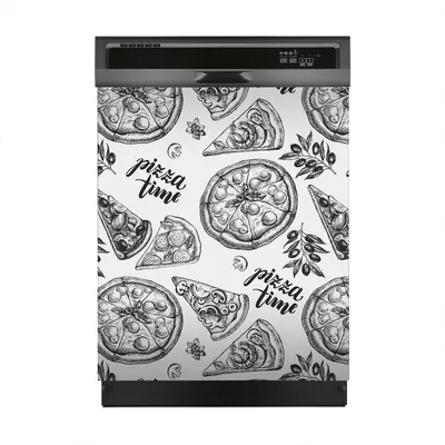 Produktbild von Aufkleber sticker 60x70 cm Dekorative folie Spülmaschine - Pizza Italienische Küche