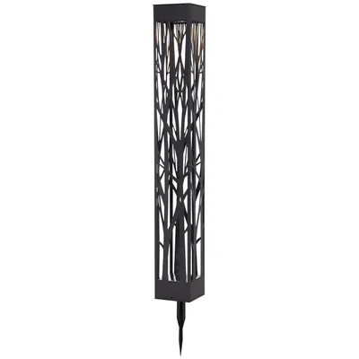 Produktbild von Star Trading Solar Bollard Siranna, Außensockel-/Pfostenbeleuchtung, Schwarz, Metall, IP44, Garten, Dämmerungssensor