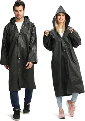 Produktbild von 2er-Pack Regenmäntel für Erwachsene, wiederverwendbar, EVA-Regenponchos, leichter Regenmantel, wasserdichte Regenbekleidung für Männer und Frauen