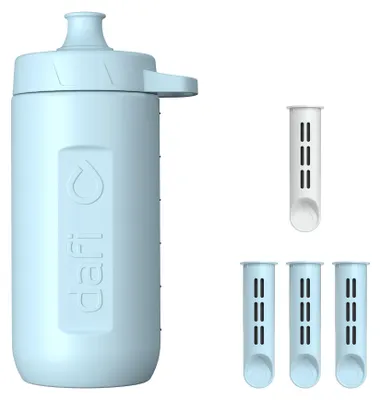 Zdjęcie produktu dla Dafi Sportowy Bidon na Wodę RUSH 0,6 Dove Blue z 4 Filtrami
