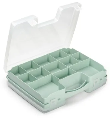 Produktbild von Plasticforte Aufbewahrungsbox - mintgrun - Kunststoff - 28 x 21 cm - Aufbewahrungsbox/Sortierbox