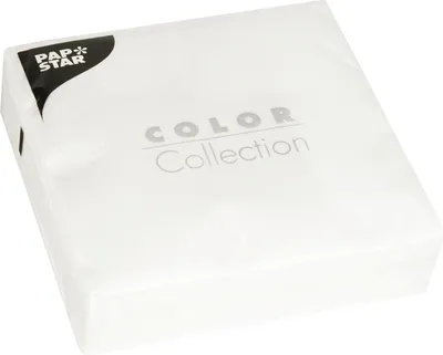 Produktbild von PAPSTAR 50 Servietten, 3-lagig 1/4-Falz 33 cm x 33 cm weiss | Folie (50 Stück)