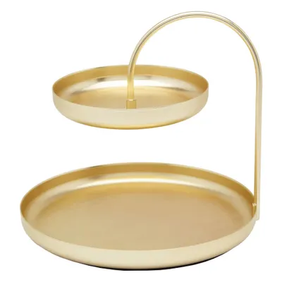 Produktbild von Umbra Poise Ringhalter 2-stöckig, Ring Ablage, Ringablage, Schmuckablage, Metall, Gold, 18 cm, 1009707-104