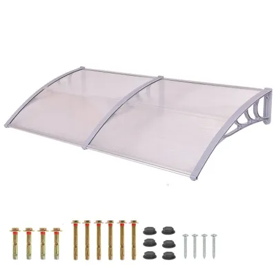 Obrázok produktu pre Plastová strieška v rôznych veľkostiach a farbách-Biela-240x90 cm