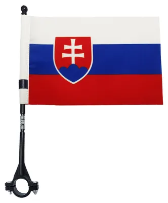 Fahrradflagge Slowakei 21x15 cm, Polyester, mit Stab
