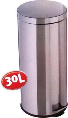 Zdjęcie produktu dla Stuntwinkel.nl Kosz na śmieci ze stali nierdzewnej (30 litrów)