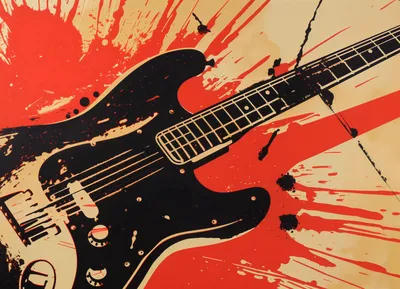 Produktbild von Poster 18x13cm E-Gitarre