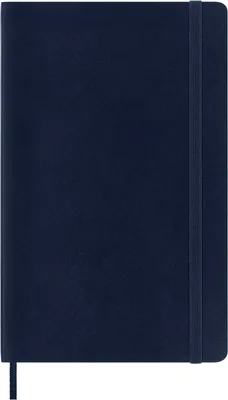 Immagine prodotto di Moleskine Classic Notebook, Taccuino a Righe, Copertina Morbida e Chiusura ad Elastico, Formato Large 13 x 21 cm, Colore Blu Zaffiro, 192 Pagine