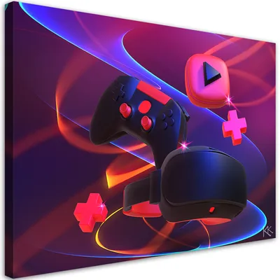 Produktbild von Leinwandbild Spielerset 120x80 Feeby Violett bild für die wand bereit zum aufhängen
