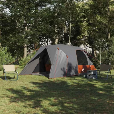 Produktbild von "Schlussverkauf" Kuppelzelt 1 PC - Campingzelte UV-beständige - mit Dach - Grau und Orange 455x252x178 cm C15373