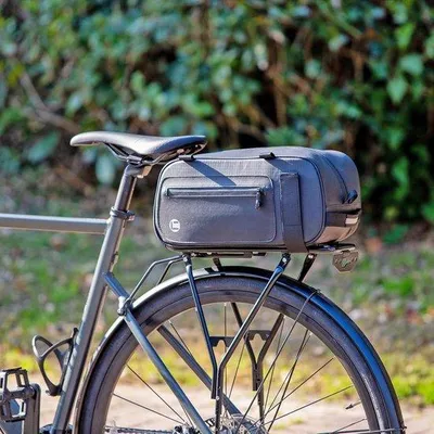Obrázok produktu pre Vodotesné cyklistické tašky na nosič – prepravná taška 11–26 l s ramenným popruhom a rukoväťou, čierna