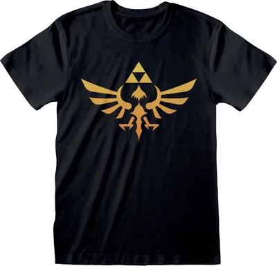 Produktbild von Nintendo Legend Of Zelda - Hyrule Logo - Black T-Shirt - Größe L