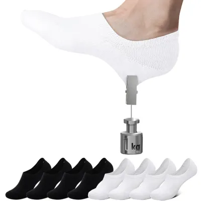 Produktbild von Falechay 8 Paar Sneaker Socken Damen Herren Unsichtbare 47-50 Schwarz Weiß