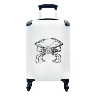 Produktbild von MuchoWow® Koffer Handgepäck Trolley Rollkoffer Kleine Reisekoffer mit 4 Rollen - Ernst Haeckel - Jahrgang - Kunst - Krabbe - Cabin Size < 55x40x23 cm & 55x40x20 cm - Fotokoffer - Kabinenkoffer - Boardgepäck - Reise-Box - Reisekoffer - Reisegepäck - Koffer mit Bild - Trolley für Kinder