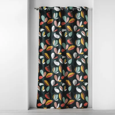 Vorhang mit Ösen, 140 x 240 cm, Baumwolle, bedruckt, grün