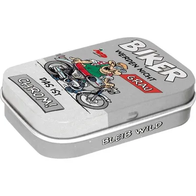 Zdjęcie produktu dla Nostalgic-Art - Pillendose - MOTOmania - Biker werden nicht grau ...