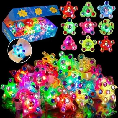 Zdjęcie produktu dla Bransoletka LED dla dzieci świecąca w ciemności spinner zestaw 24 szt.