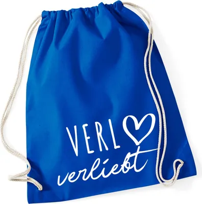 Produktbild von Huuraa Turnbeutel Verl verliebt 12 Liter Bright Royal Baumwolle Rucksack Geschenkidee