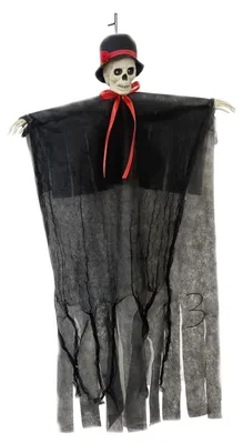 Hängender Halloween-Geist, 100 cm, Skelett-Deko für drinnen & draußen