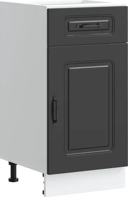 Image de vidaXL Armoire basse de cuisine Kalmar Noir Matériau dérivé du bois