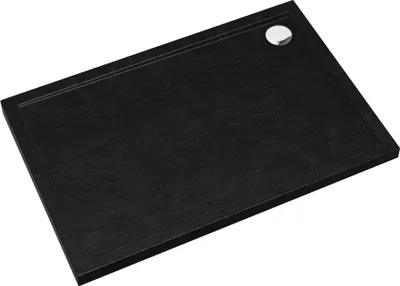 Produktbild von AQUABAD® Duschwanne Basic Black Stone 90x100cm Rechteck