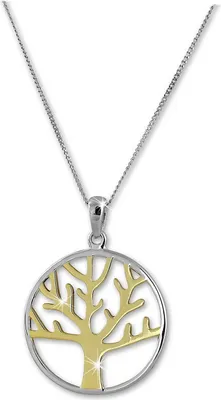 Produktbild von SilberDream Halskette 44cm 925 Silber vergoldet Lebensbaum silber SDK50444T