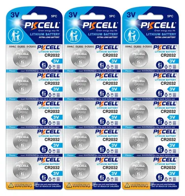 Image de PKCELL CR2032, piles bouton lithium 3,0 V, 210 mAh, pour clés de voiture, petites