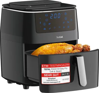 Produktbild von Tefal Easy Fry Grill & Steam: 3-in-1 Heißluftfritteuse für gesunde Küche