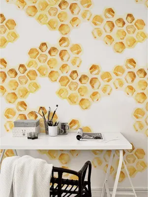 Produktbild von Coloray Fototapete 152x104 cm Latextapete Magicstick - Honeycomb Sechseck Accent.