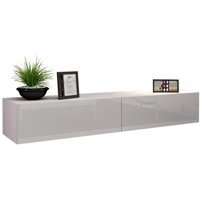 Produktbild von TV Lowboard 180 GOVI VG1A weiß / weiß hochglanz
