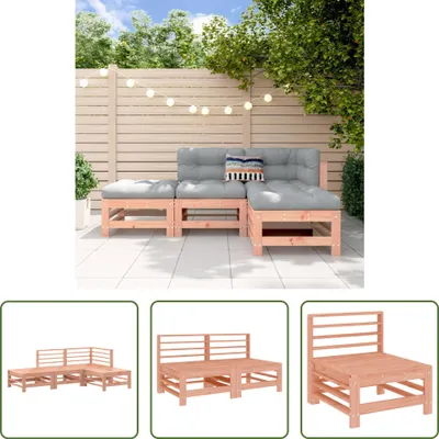 Produktbild von The Living Store 4-tlg. Garten-Lounge-Set Massivholz Douglasie