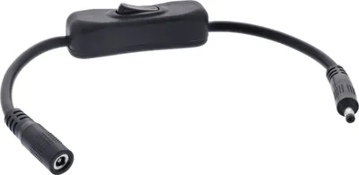 Immagine prodotto di Cavo DC InLine® con interruttore, DC ST/BU 4,0x1,7 mm, AWG 18, nero, 0,20 m
