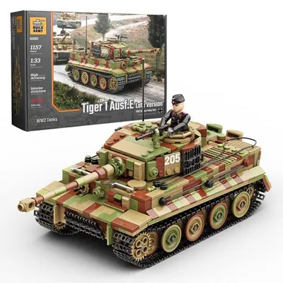 Produktbild von Build Army BRM-00181C Tiger 1 Ausf. E Panzer Späte Version Tarn-Version