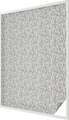 Obrázok produktu pre Vitrážová fólia na okno - 146x100 cm - vitrážový vzor - nepriehľadná dekoratívna fólia na ochranu súkromia - samolepiaca, UV ochrana - listy kvety