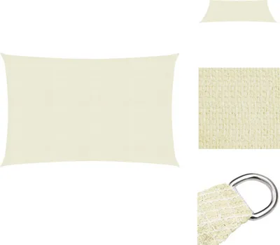 Produktbild von vidaXL Sonnensegel 160 g/m² Creme 2x3,5 m HDPE - Sonnenschirme & Sonnenschutze
