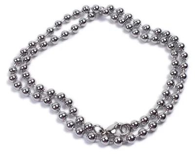 Produktbild von Minott Kette Kugelkette aus Edelstahl mit Karabiner Verschluss 21538, Länge:75 cm