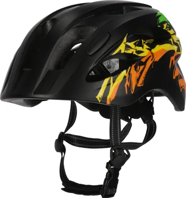 Produktbild von CRAZY SAFETY Fahrradhelm Cool Grafitti mit In-Mold Polycarbonat Schale 0303 Orange Black Yellow M (54-58cm)