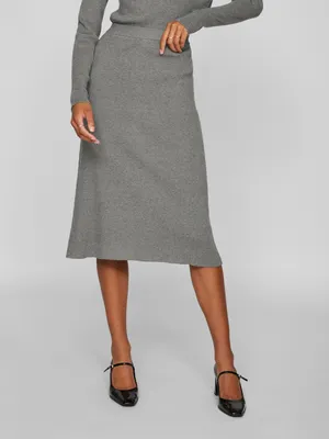 Imagen del producto de Falda de punto maxi, corte en A, cintura elástica | Talla XS
