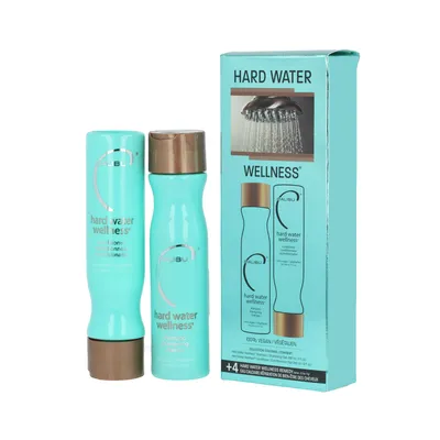 Productafbeelding van Malibu C Hard Water Wellness Collection Shampoo 266 ml + Conditioner 266 ml + zakje met 4 x 5 gram