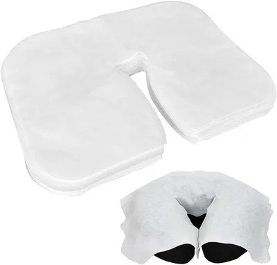 Produktbild von 500 Stück Nasenschlitze für Massagesitze, weiches und atmungsaktives Fleece, geeignet für Kopfstützen und Massagetische, 36 x 27 cm