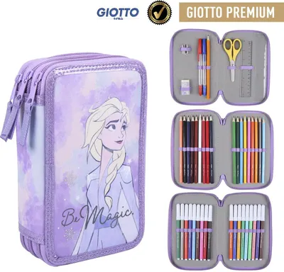 Image de Plumier avec accessoires 3 niveaux Reine des Neiges Violet 2700000384