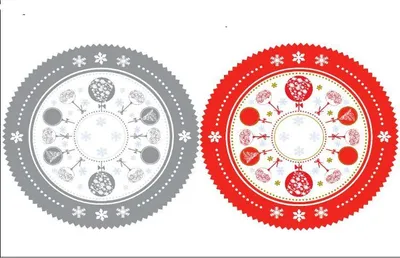 Immagine prodotto di tovaglioli con baubles natalizi Ø 35 cm - 10 pz.
