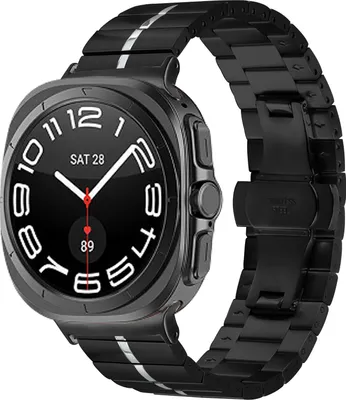 Produktbild von Strap-it Luxus-Metallarmband für Smartwatches mit Faltschließe - passend für die Samsung Galaxy Watch Ultra / Ultra 2025 47 mm