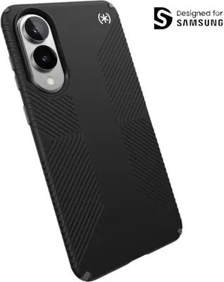 Produktbild von Speck Presidio2 Grip Magnet - Samsung Galaxy S25 Edge MagSafe Case (Schwarz/Schiefergrau/Weiß)