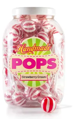 Productafbeelding van Felko Strawberry Cream Lollies - 70 stuks