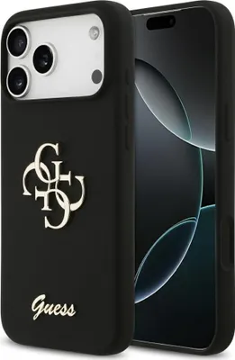 Obrázok produktu pre Guess - Silicone Big 4G Script puzdro pre iPhone 17 Pro Max - čierne